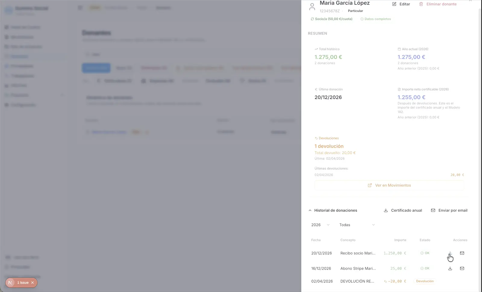 Vídeo demostratiu del procés de certificats de donació a Summa Social