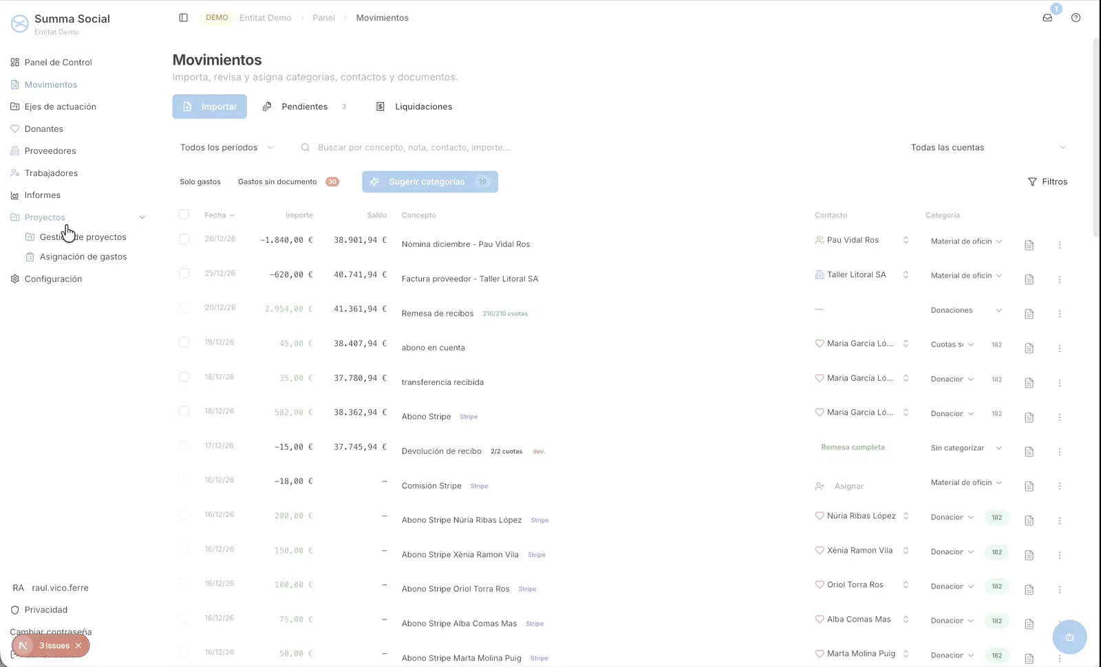 Vídeo de pressupost, imputació i justificació de projectes a Summa Social